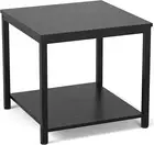 Side Table 20 Inch Square, 2-Tier Coffee Tea End Table Nightstands for Sofa Couc