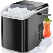 portable ice maker LED display 120W 26 lbs / 24h automatic cleaning, small house