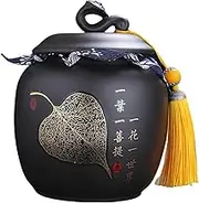 Purple Sand Tea Canister, Thickened Rice Storage Jar, 900ml/32oz Large Capacity, Suitable For Storing Grains, Tea, All Kinds Of Food, Etc(Pattern-C)