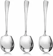 3 Pcs Stainless Steel Serving Spoons, Large Buffet Serving Spoons, Spoons Table Spoons, Long Handle Soup Spoons,Large Serving Tablespoons, Serving Spoons Set Kitchen Tool.Serving Spoons and Forks