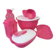 Tupperware Serving Set Hostess 12 Piece Pink Bowls Plates Pick a Deli and More