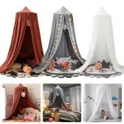 Bed Canopy for Kids Soft Breathable Bed Curtain Canopy Round Dome Canopy♧