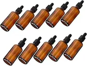DECORNIJIA 10pcs Glass Dropper Bottles with Leakproof Design Essential Oil Containers for Travel and Everyday Use for Aromatherapy and DIY Blends Includes Vertical Stripes and Glossy Bottles