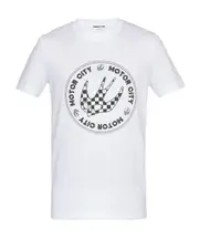 Pattern printed white T-shirt IT46 White