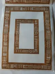 Scrapbook Picture Frame and journal-20 sheets. Tropical, tribal, geometric desig