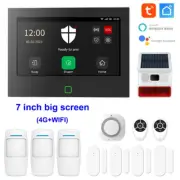 7 inch 4G & WiFi Home Alarm Host System Wireless GSM Touch Panel Tuya Protection