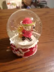 Christmas Elf & Squirrel Friend Snow Globe