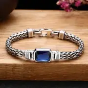 Silver Color 5mm Handmade Woven Cord Bracelet for Men and Women Retro Fashion