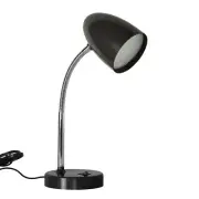 LED Floor Lamp Full Spectrum Reading Light Flexible Goose Neck Home Office Black