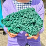 4.95lb Large Natural Green Stalactitic Malachite Crystal Mineral Rough Specimen