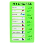 Checklist Board, Plastic Chore Chart to Do List Task Planner My Chore, Green