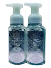 2 BATH & BODY WORKS HOLLY BERRY SPRUCE GENTLE CLEAN FOAMING HAND SOAP NEW