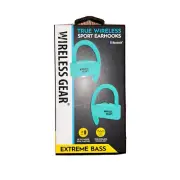 Sport Bluetooth Headset Blue Wireless Earbud Stereo Headphone Ear Hook BillBoard