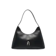 [Furla] Furla Logo-plaque Leather Shoulder Bag ONE SIZE BLACK