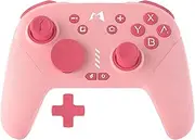 MOBAPAD Switch Pro Controller - Wireless Gamepad with Vibration, ALPS Joysticks, Turbo, Mechanical Buttons, 6-Axis Gyroscope (Pink)