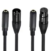 6.35mm 1/4" Female to XLR 3Pin Stereo Connector Cable for Microphone
