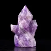 Natural Quartz Dream Purple Crystal Stone Cluster Tower Obelisk Decor Healing