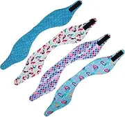 Toddmomy 4pcs Shower Headband Elastic Swim Headband for Swimming Bathing Water Sports Random Style Lightweight Ear for Ear