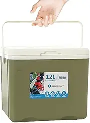 Portable Cooler Box - Insulated Car Box | 12L Insulated Car Storage Box, Durable Cooler, Self-propelled Travel Food Box with Handle for Juice, Drinks, Milk