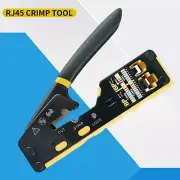 RJ45 Crimp Tool Pass Through Crimper Cutter for Cat6 Cat5 Cat5e 8P8C NewGt