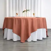 90" Terracotta SQUARE POLYESTER TABLECLOTH Wedding Party Catering Dinner Linens