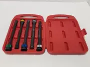 ABN 1/2” Inch Drive 8” Torque Socket Extension Bar 5pc Tool Kit 65-140ft/lb Set