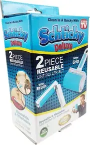 Schticky 2 Piece Deluxe Lint Roller Set -Reusable & Washable Lint Roller Cleaner