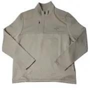 NWT Callaway Men's Quarter Zip UPF 50 Sun Protection Pullover Chinchilla XL