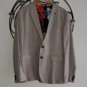 New Ted Baker London 7 Large Men's Wool Jacket Blazer Natural Linen 3XL XXXL NWT