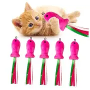 Cat Toys Pink Fish, 5PCS Catnip Toys for Cats, Flopping Cat Fish Toy Filled