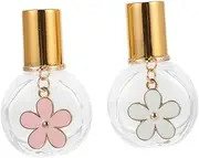 VICASKY 2pcs Glass Diffuser Bottles Refillable Roll Perfume Bottles for Essential Oils Durable and Leak Design present for Friends and Family Capacity Each