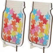 TOGEVAL 2set Reward Jars Magnetic Star Jar for Classroom Behavior Management Promote Habits Self-discipline Easy Use Tools for Home Classroom