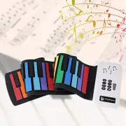 Roll Up Piano 49 Key Digital Keyboard W/ Speaker for Toy Educational Gift