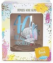 Me to You Stemless Wine Glass 40 th Birthday, 12.5 cm Length
