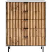 Cosmoliving Chelsea Chest of 5 Drawers Tall Chest Bedroom Storage Dresser