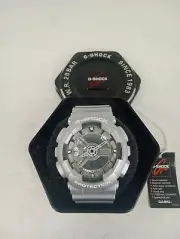 Casio G-SHOCK GM110SCM-1A Metallic Silver Stainless Steel Watch Men's Watch