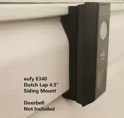eufy Doorbell E340 Dutch Lap 4.5 in Siding Mounting Bracket Wedge UV Resistance