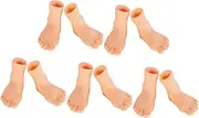 SUPVOX 10pcs Mini Finger Puppets for Cat Play Left Right Small Feet Props Fun for Adults Playtime Accessories for Cats