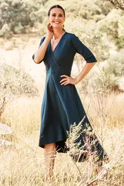 The High Low Hem Ponte Dress--BKBD-26