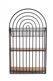 3 Tier Metal Wire Countertop Organizer, Wall Mount Hanging Spice Rack Shelf