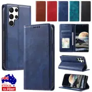 For Samsung S24 S23 S22 S21 S20 Ultra Plus FE Leather Wallet Case Magnetic Cover
