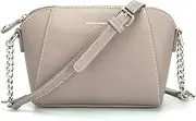 [David Jones] DAVIDJONES Small Crossbody Bag for Women, Vegan Leather Lightweight Chain Shoulder Handbag Cell Phone Wallet Purses