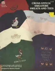 BANAR DESIGNS #CL 70 CROSS STITCH SWEATERS, SWEATS & TEES LEAFLET ©1987