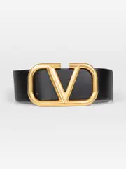 Reversible Leather VLogo Belt