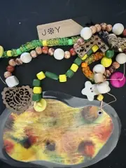 Yellow And Green Junk Journal Charm Book Mark Handcrafted