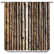 Light Blocking Curtains Wooden Fence Wooden Trunks Old Wood Texture A Row of ...