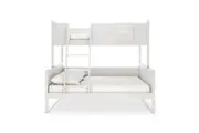 Glauca Solid Wood Convertible Triple Bunk Bed - White