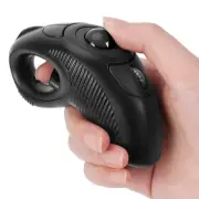 Wireless USB Handheld Finger TrackballBlack Mouse with Laser Pointer