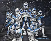 Star Wars The Clone Wars 501st Troopers 8x10" Giclee print