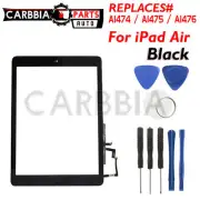 Black Touch Digitizer Screen +Home Button+IC+Tool For iPad Air A1474 A1475 A1476
